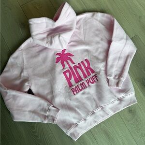 Pink Palm Puff Hoodie